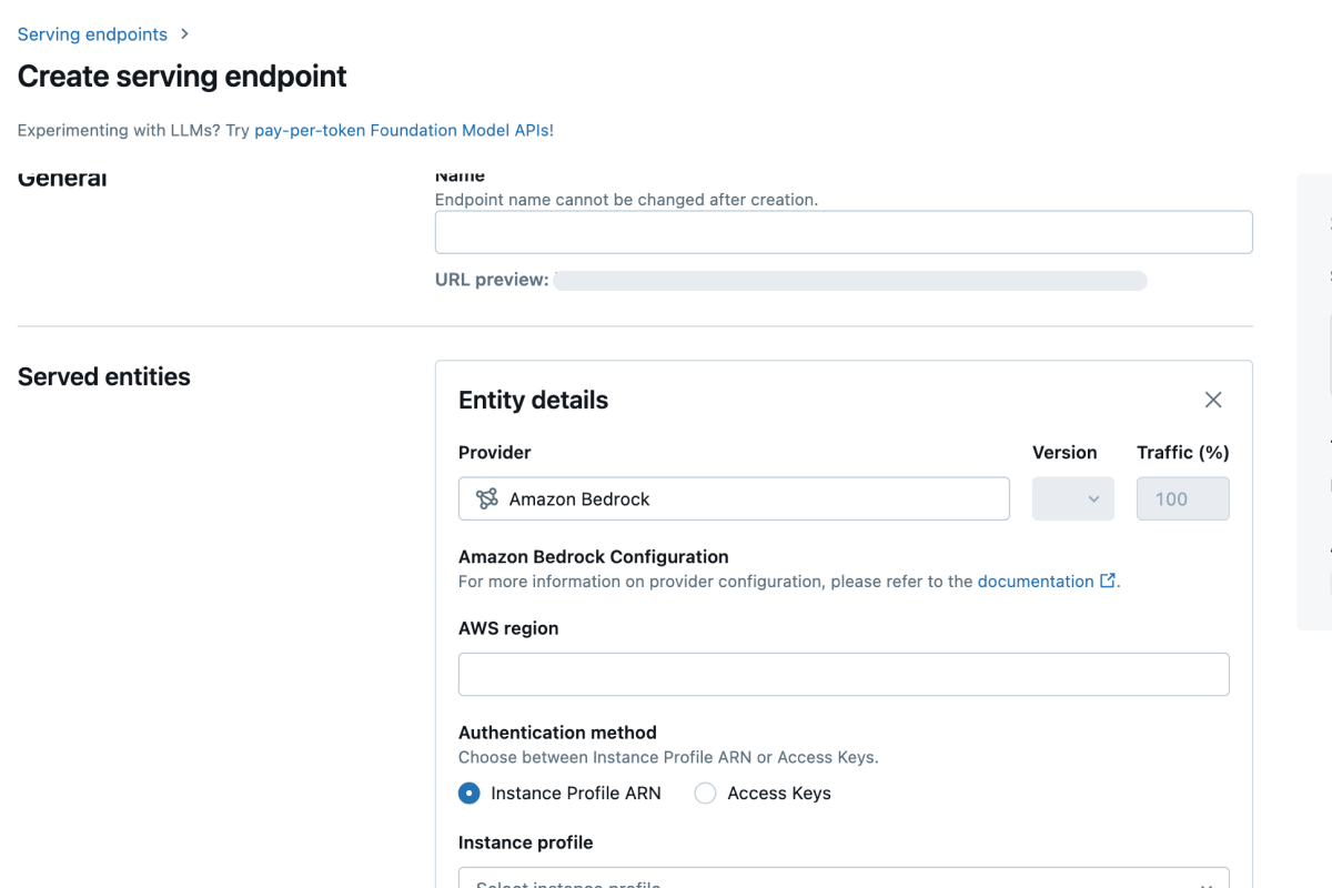 MLflow model serving screenshot