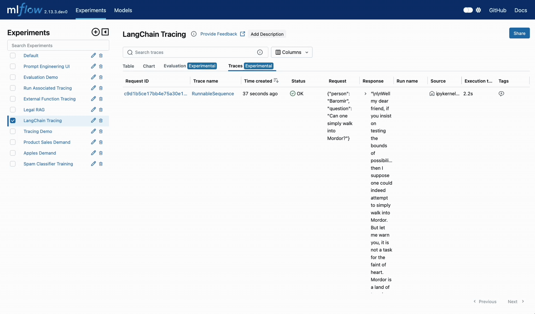 Introducing MLflow Tracing